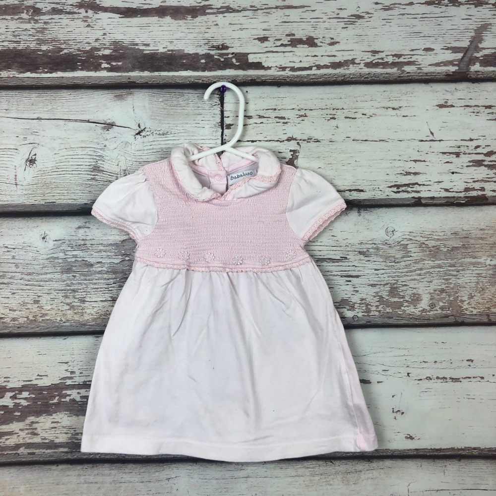 Babaluno baby girl pink smocked dress